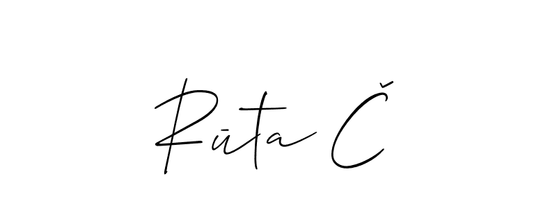 Also we have Rūta Č name is the best signature style. Create professional handwritten signature collection using Allison_Script autograph style. Rūta Č signature style 2 images and pictures png