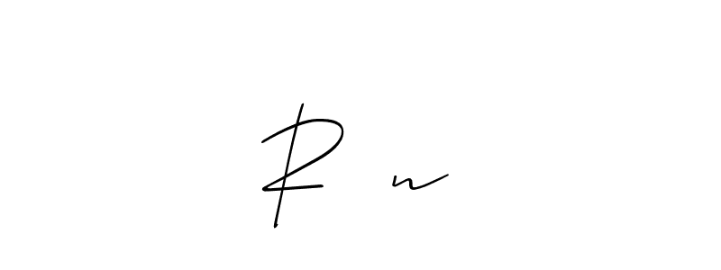 Make a beautiful signature design for name R♥️n. With this signature (Allison_Script) style, you can create a handwritten signature for free. R♥️n signature style 2 images and pictures png