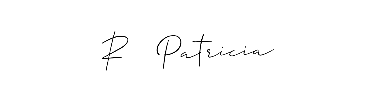 Allison_Script is a professional signature style that is perfect for those who want to add a touch of class to their signature. It is also a great choice for those who want to make their signature more unique. Get R    Patricia name to fancy signature for free. R    Patricia signature style 2 images and pictures png