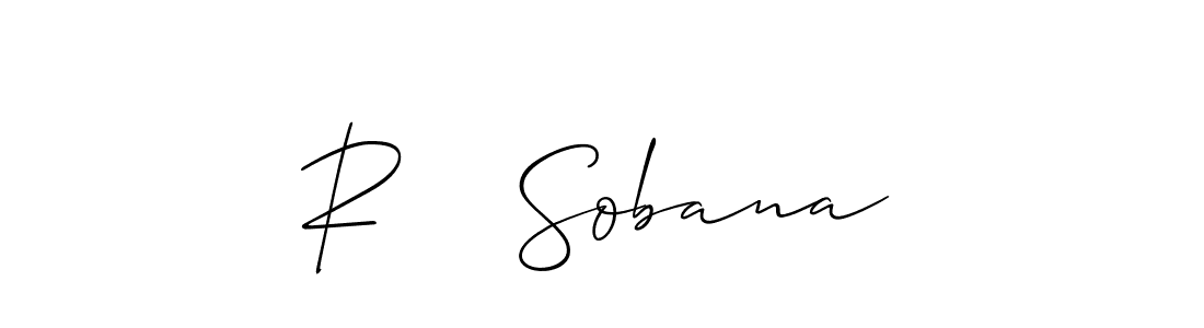Similarly Allison_Script is the best handwritten signature design. Signature creator online .You can use it as an online autograph creator for name R    Sobana. R    Sobana signature style 2 images and pictures png