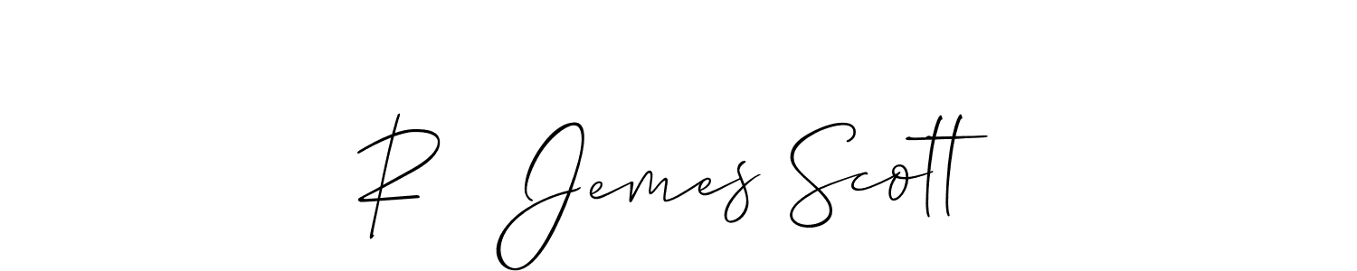 You should practise on your own different ways (Allison_Script) to write your name (R   Jemes Scott) in signature. don't let someone else do it for you. R   Jemes Scott signature style 2 images and pictures png