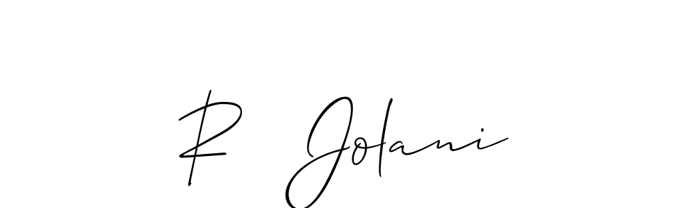 Here are the top 10 professional signature styles for the name R   Jolani. These are the best autograph styles you can use for your name. R   Jolani signature style 2 images and pictures png