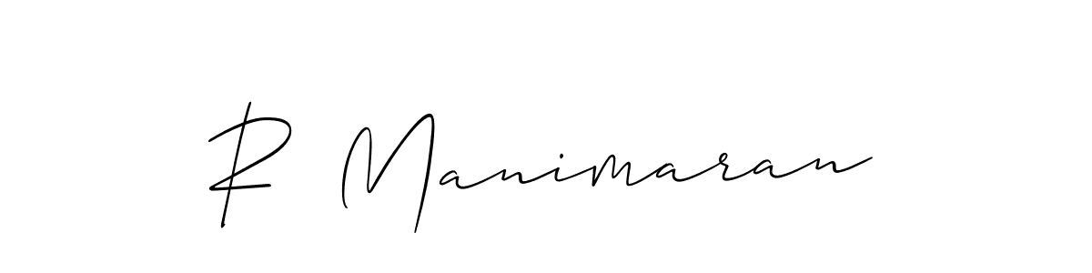 Also we have R  Manimaran name is the best signature style. Create professional handwritten signature collection using Allison_Script autograph style. R  Manimaran signature style 2 images and pictures png