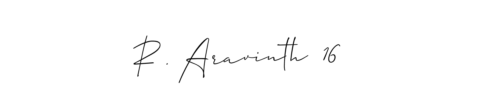 if you are searching for the best signature style for your name R . Aravinth  16. so please give up your signature search. here we have designed multiple signature styles  using Allison_Script. R . Aravinth  16 signature style 2 images and pictures png