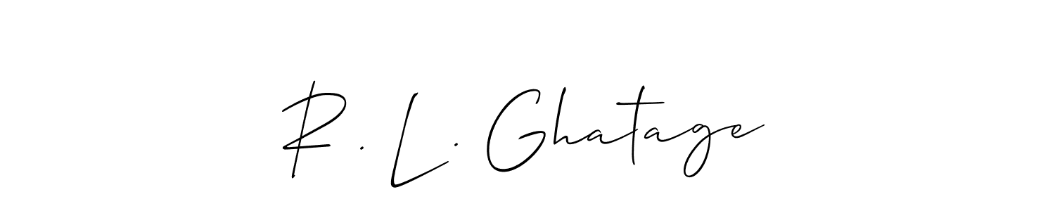 Also we have R . L . Ghatage name is the best signature style. Create professional handwritten signature collection using Allison_Script autograph style. R . L . Ghatage signature style 2 images and pictures png