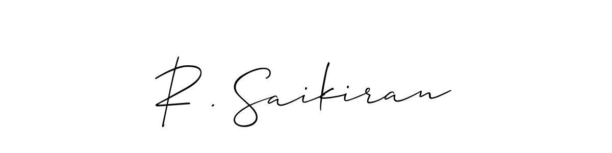 Make a beautiful signature design for name R . Saikiran. Use this online signature maker to create a handwritten signature for free. R . Saikiran signature style 2 images and pictures png