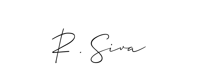 Create a beautiful signature design for name R . Siva. With this signature (Allison_Script) fonts, you can make a handwritten signature for free. R . Siva signature style 2 images and pictures png