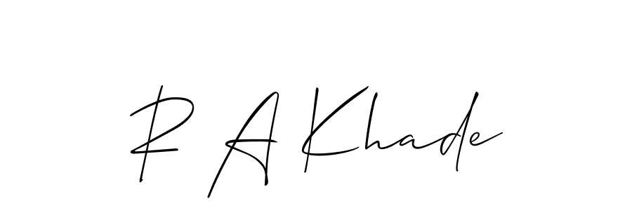 Best and Professional Signature Style for R A Khade. Allison_Script Best Signature Style Collection. R A Khade signature style 2 images and pictures png