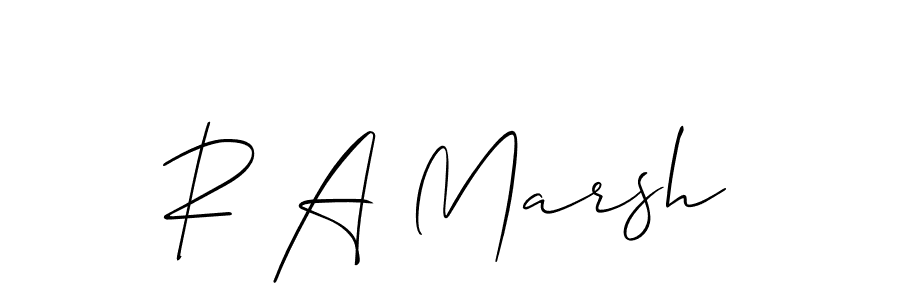 Make a beautiful signature design for name R A Marsh. With this signature (Allison_Script) style, you can create a handwritten signature for free. R A Marsh signature style 2 images and pictures png