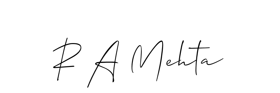 R A Mehta stylish signature style. Best Handwritten Sign (Allison_Script) for my name. Handwritten Signature Collection Ideas for my name R A Mehta. R A Mehta signature style 2 images and pictures png