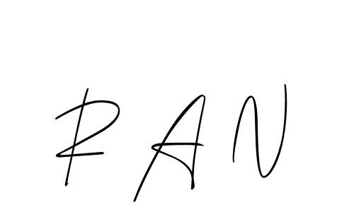 The best way (Allison_Script) to make a short signature is to pick only two or three words in your name. The name R A N include a total of six letters. For converting this name. R A N signature style 2 images and pictures png