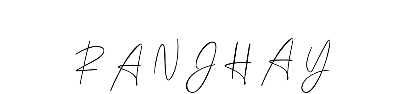 Best and Professional Signature Style for R A N J H A Y. Allison_Script Best Signature Style Collection. R A N J H A Y signature style 2 images and pictures png