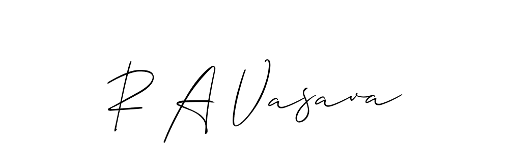Make a beautiful signature design for name R A Vasava. Use this online signature maker to create a handwritten signature for free. R A Vasava signature style 2 images and pictures png