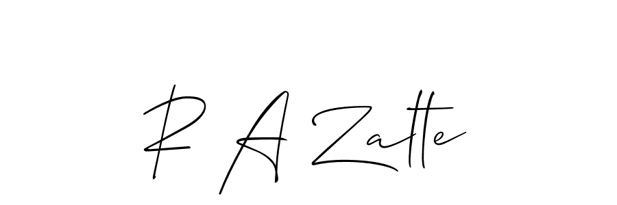 Best and Professional Signature Style for R A Zalte. Allison_Script Best Signature Style Collection. R A Zalte signature style 2 images and pictures png