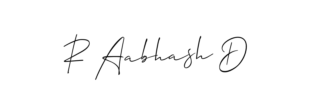 How to make R Aabhash D signature? Allison_Script is a professional autograph style. Create handwritten signature for R Aabhash D name. R Aabhash D signature style 2 images and pictures png