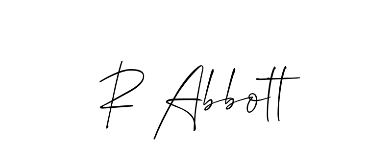 It looks lik you need a new signature style for name R Abbott. Design unique handwritten (Allison_Script) signature with our free signature maker in just a few clicks. R Abbott signature style 2 images and pictures png