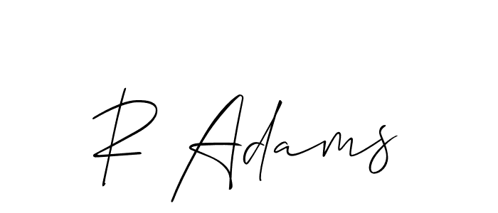 Check out images of Autograph of R Adams name. Actor R Adams Signature Style. Allison_Script is a professional sign style online. R Adams signature style 2 images and pictures png