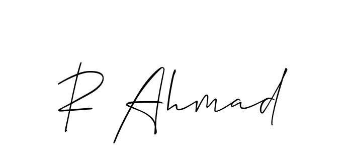 You can use this online signature creator to create a handwritten signature for the name R Ahmad. This is the best online autograph maker. R Ahmad signature style 2 images and pictures png