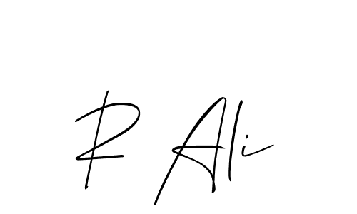 R Ali stylish signature style. Best Handwritten Sign (Allison_Script) for my name. Handwritten Signature Collection Ideas for my name R Ali. R Ali signature style 2 images and pictures png