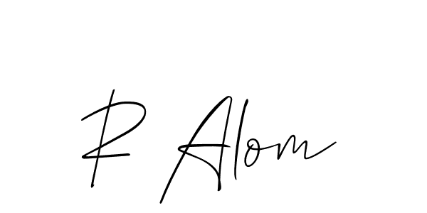 Make a beautiful signature design for name R Alom. Use this online signature maker to create a handwritten signature for free. R Alom signature style 2 images and pictures png