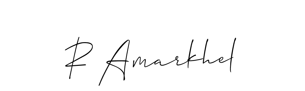 Design your own signature with our free online signature maker. With this signature software, you can create a handwritten (Allison_Script) signature for name R Amarkhel. R Amarkhel signature style 2 images and pictures png