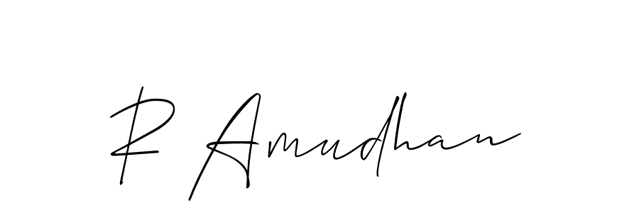 Make a beautiful signature design for name R Amudhan. Use this online signature maker to create a handwritten signature for free. R Amudhan signature style 2 images and pictures png