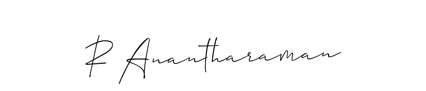 Also You can easily find your signature by using the search form. We will create R Anantharaman name handwritten signature images for you free of cost using Allison_Script sign style. R Anantharaman signature style 2 images and pictures png
