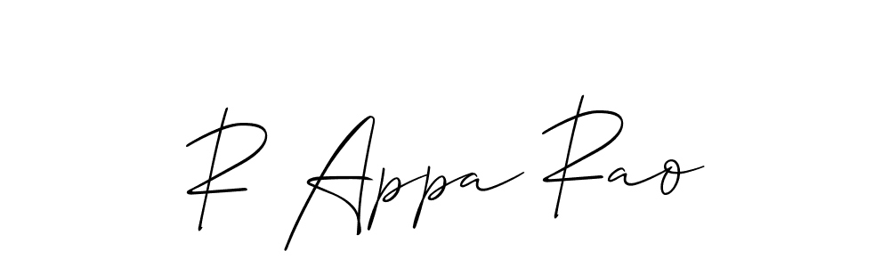 Allison_Script is a professional signature style that is perfect for those who want to add a touch of class to their signature. It is also a great choice for those who want to make their signature more unique. Get R Appa Rao name to fancy signature for free. R Appa Rao signature style 2 images and pictures png