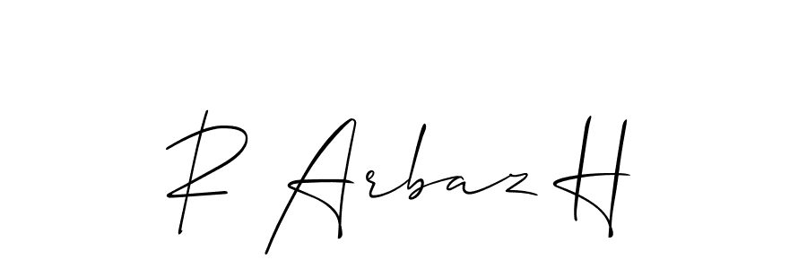 It looks lik you need a new signature style for name R Arbaz H. Design unique handwritten (Allison_Script) signature with our free signature maker in just a few clicks. R Arbaz H signature style 2 images and pictures png