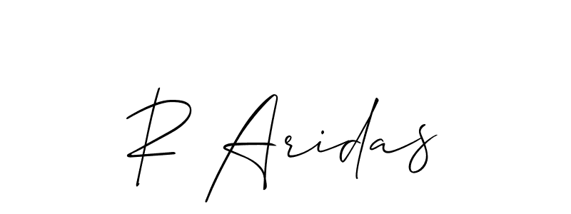 You can use this online signature creator to create a handwritten signature for the name R Aridas. This is the best online autograph maker. R Aridas signature style 2 images and pictures png