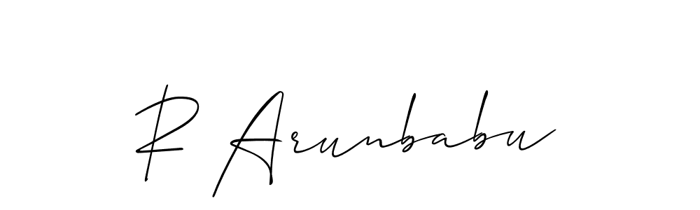 Make a beautiful signature design for name R Arunbabu. Use this online signature maker to create a handwritten signature for free. R Arunbabu signature style 2 images and pictures png