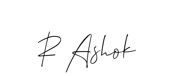 Use a signature maker to create a handwritten signature online. With this signature software, you can design (Allison_Script) your own signature for name R Ashok. R Ashok signature style 2 images and pictures png