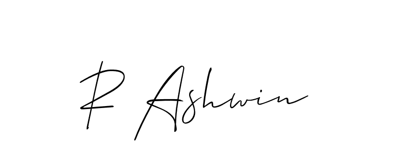 Also we have R Ashwin name is the best signature style. Create professional handwritten signature collection using Allison_Script autograph style. R Ashwin signature style 2 images and pictures png