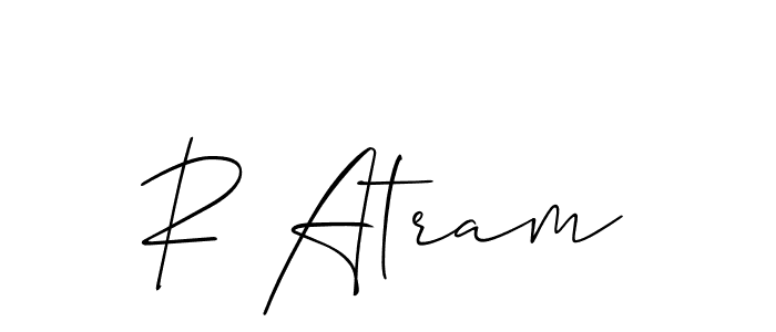 Make a short R Atram signature style. Manage your documents anywhere anytime using Allison_Script. Create and add eSignatures, submit forms, share and send files easily. R Atram signature style 2 images and pictures png