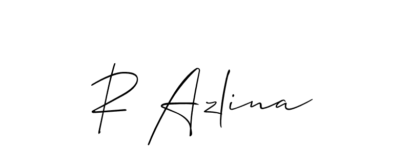 You should practise on your own different ways (Allison_Script) to write your name (R Azlina) in signature. don't let someone else do it for you. R Azlina signature style 2 images and pictures png