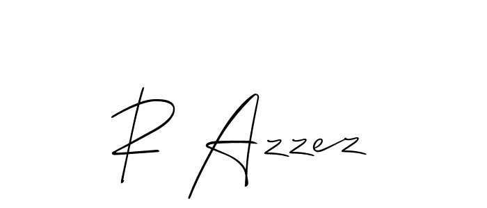 Design your own signature with our free online signature maker. With this signature software, you can create a handwritten (Allison_Script) signature for name R Azzez. R Azzez signature style 2 images and pictures png