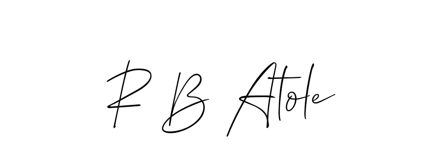 Allison_Script is a professional signature style that is perfect for those who want to add a touch of class to their signature. It is also a great choice for those who want to make their signature more unique. Get R B Atole name to fancy signature for free. R B Atole signature style 2 images and pictures png