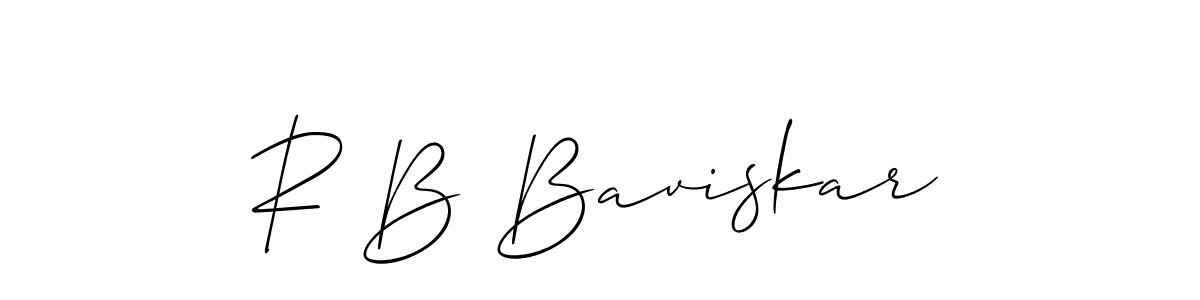 Allison_Script is a professional signature style that is perfect for those who want to add a touch of class to their signature. It is also a great choice for those who want to make their signature more unique. Get R B Baviskar name to fancy signature for free. R B Baviskar signature style 2 images and pictures png