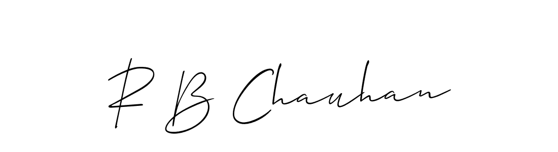 Create a beautiful signature design for name R B Chauhan. With this signature (Allison_Script) fonts, you can make a handwritten signature for free. R B Chauhan signature style 2 images and pictures png