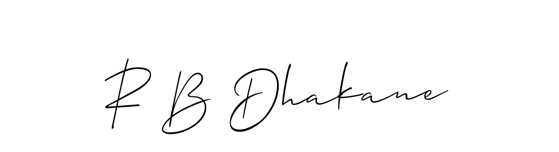 You should practise on your own different ways (Allison_Script) to write your name (R B Dhakane) in signature. don't let someone else do it for you. R B Dhakane signature style 2 images and pictures png