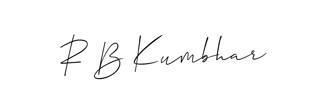 You can use this online signature creator to create a handwritten signature for the name R B Kumbhar. This is the best online autograph maker. R B Kumbhar signature style 2 images and pictures png