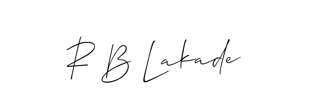 Design your own signature with our free online signature maker. With this signature software, you can create a handwritten (Allison_Script) signature for name R B Lakade. R B Lakade signature style 2 images and pictures png