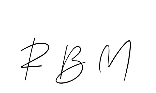 How to Draw R B M signature style? Allison_Script is a latest design signature styles for name R B M. R B M signature style 2 images and pictures png