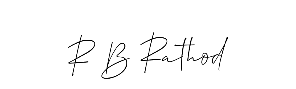 Also we have R B Rathod name is the best signature style. Create professional handwritten signature collection using Allison_Script autograph style. R B Rathod signature style 2 images and pictures png