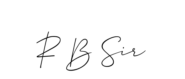 How to Draw R B Sir signature style? Allison_Script is a latest design signature styles for name R B Sir. R B Sir signature style 2 images and pictures png