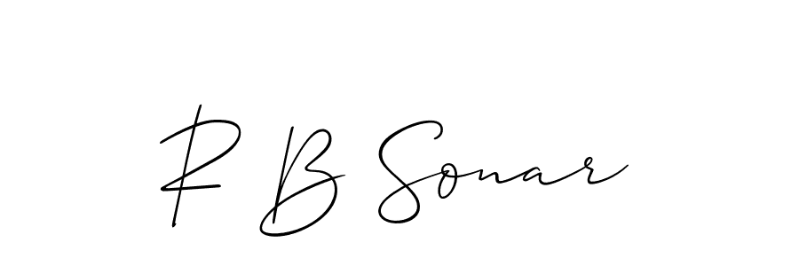 It looks lik you need a new signature style for name R B Sonar. Design unique handwritten (Allison_Script) signature with our free signature maker in just a few clicks. R B Sonar signature style 2 images and pictures png