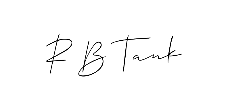 How to make R B Tank name signature. Use Allison_Script style for creating short signs online. This is the latest handwritten sign. R B Tank signature style 2 images and pictures png