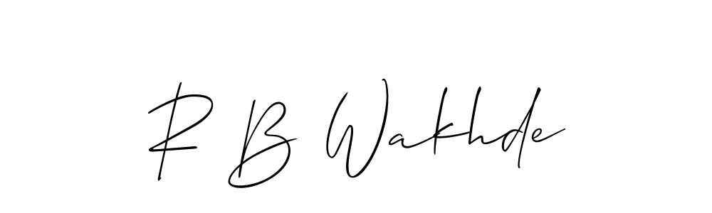 Make a beautiful signature design for name R B Wakhde. With this signature (Allison_Script) style, you can create a handwritten signature for free. R B Wakhde signature style 2 images and pictures png