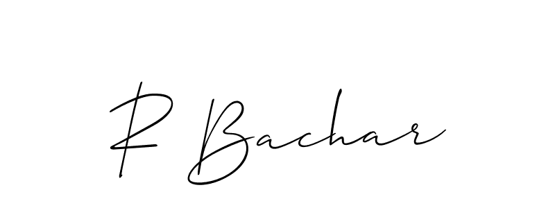 Make a short R Bachar signature style. Manage your documents anywhere anytime using Allison_Script. Create and add eSignatures, submit forms, share and send files easily. R Bachar signature style 2 images and pictures png