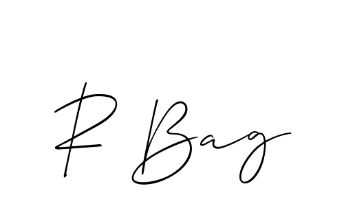 The best way (Allison_Script) to make a short signature is to pick only two or three words in your name. The name R Bag include a total of six letters. For converting this name. R Bag signature style 2 images and pictures png